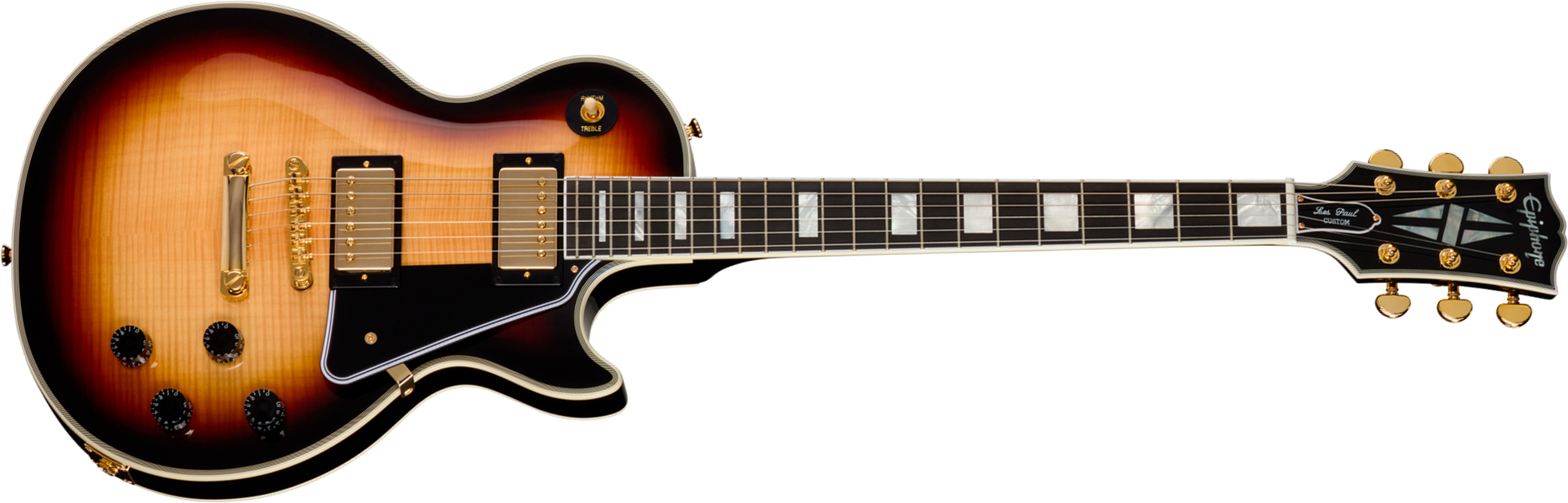 Epiphone Les Paul Custom Igc 2h Gibson Ht Eb - Sedona Burst - Single cut electric guitar - Main picture