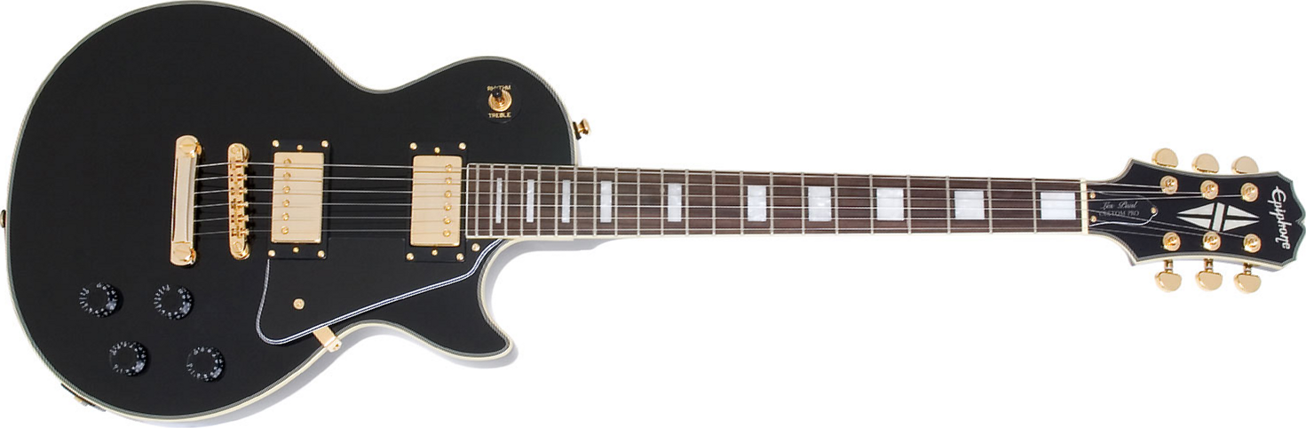 Epiphone Les Paul Custom Pro Gh - Ebony - Single cut electric guitar - Main picture