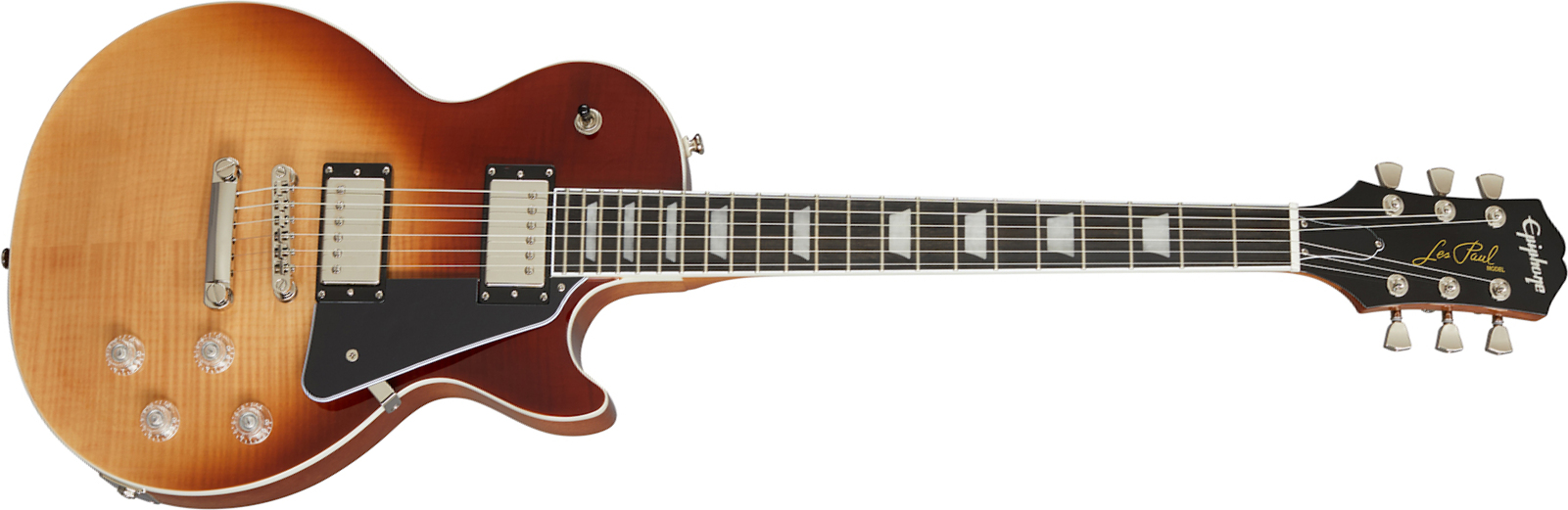 Epiphone Les Paul Modern Figured Ht Hh Eb - Caffe Latte Fade - Single cut electric guitar - Main picture