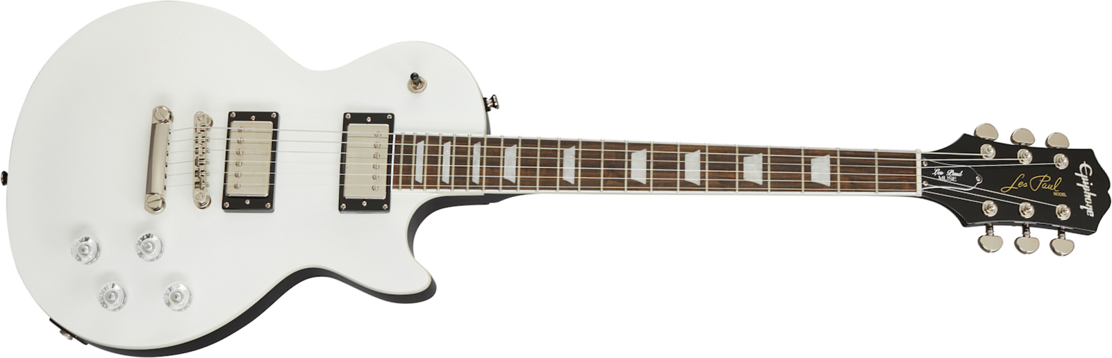 Epiphone Les Paul Muse Modern 2h Ht Lau - Pearl White Metallic - Single cut electric guitar - Main picture