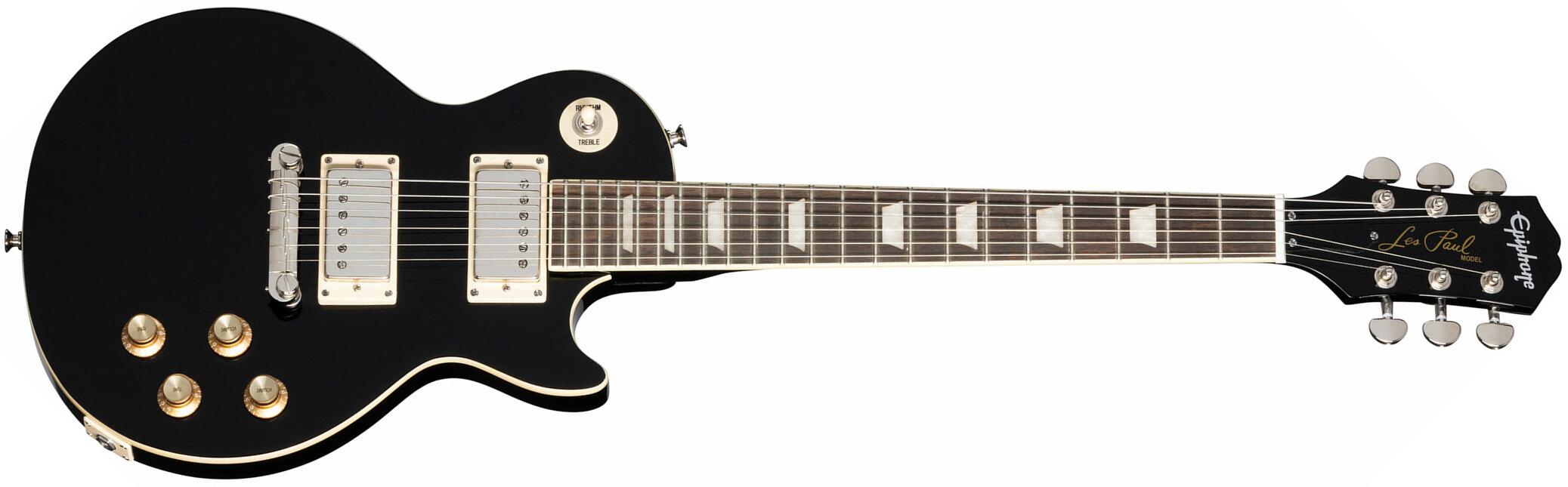 Epiphone Les Paul Power Players 2h Ht Lau - Dark Matter Ebony - Single cut electric guitar - Main picture