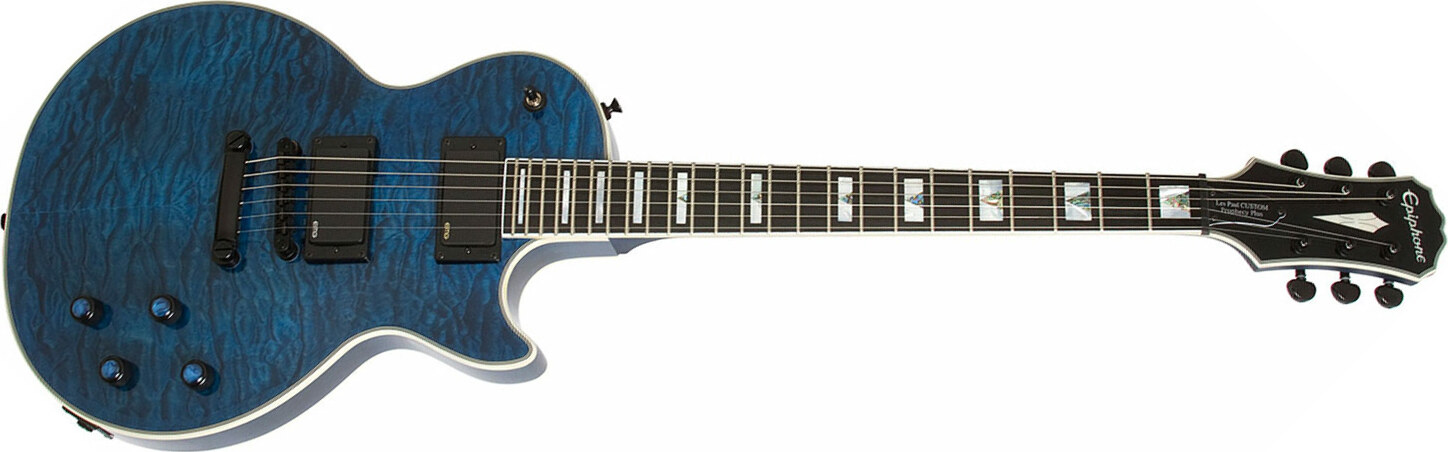 Epiphone Les Paul Prophecy Custom Plus Ex Bh - Midnight Sapphire - Single cut electric guitar - Main picture