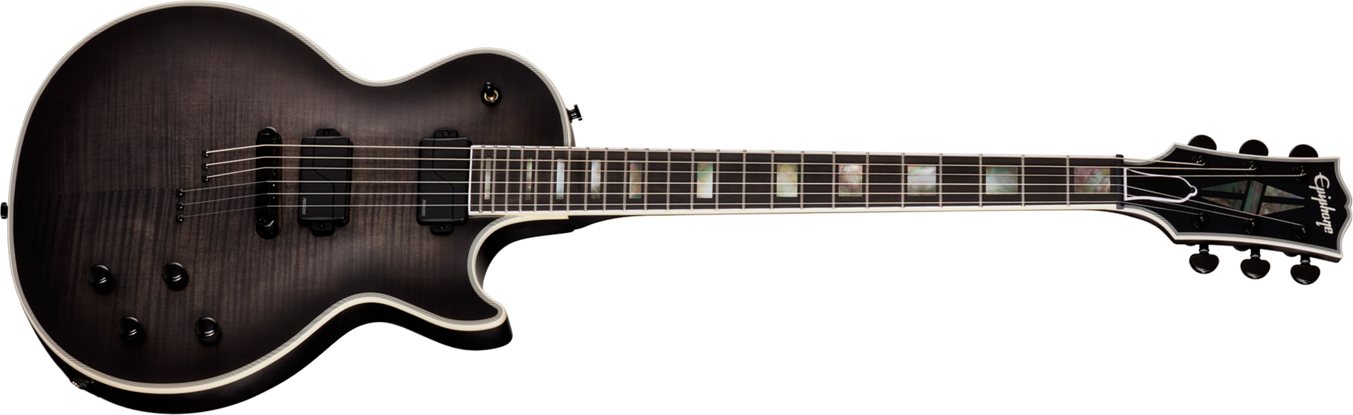 Epiphone Les Paul Prophecy Modern 2h Fishman Fluence Ht Eb - Obsidian Storm Satin - Single cut electric guitar - Main picture