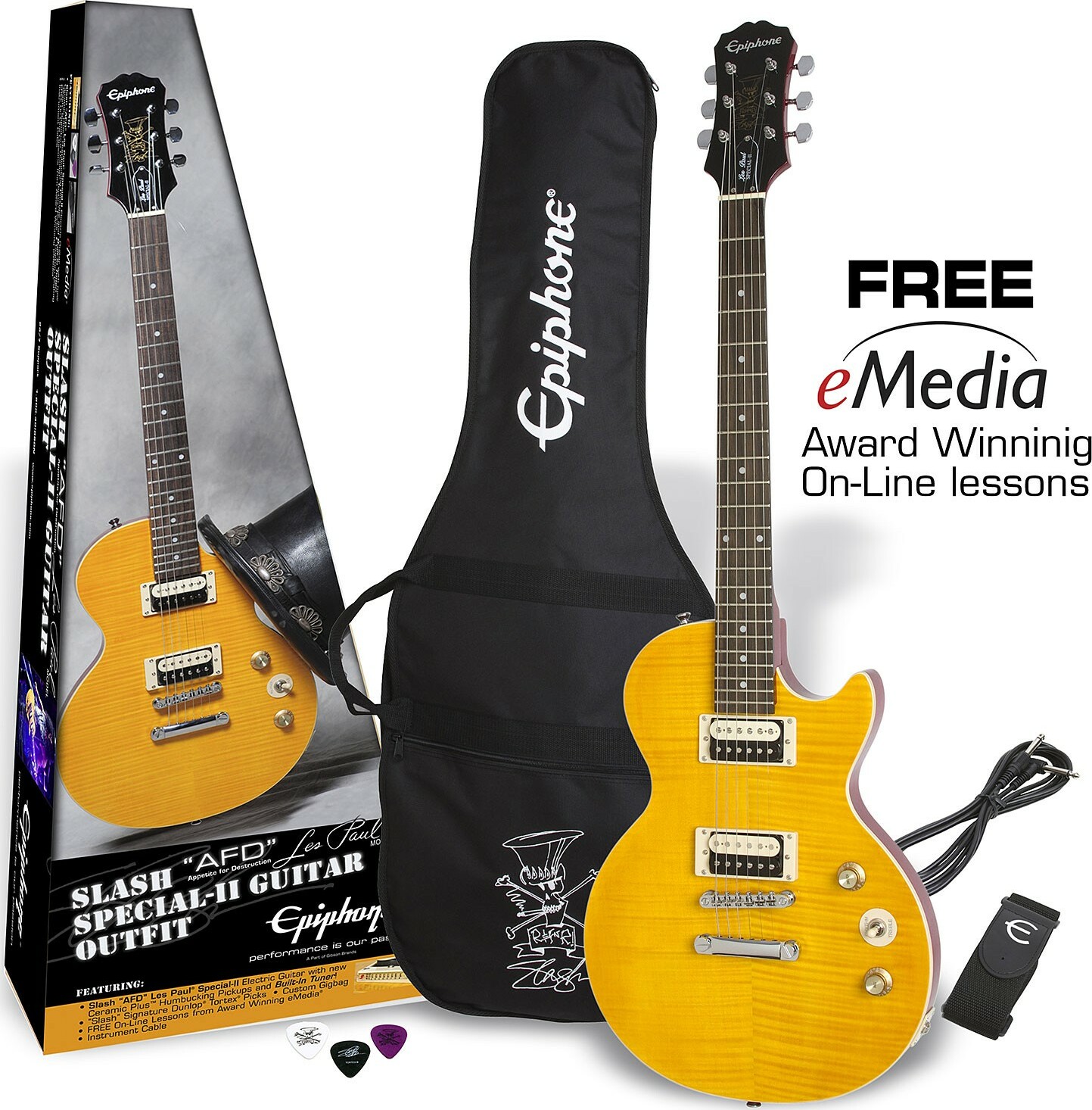 Epiphone Les Paul Slash Special Ii Afd Guitar Outfit - Appetite Amber - Electric guitar set - Main picture