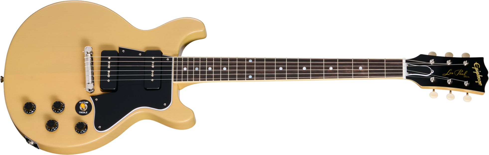 Epiphone Les Paul Special 1960 Dc Reissue Ins.by.g.c 2s P90 Gibson Ht Rw - Tv Yellow - Double cut electric guitar - Main picture