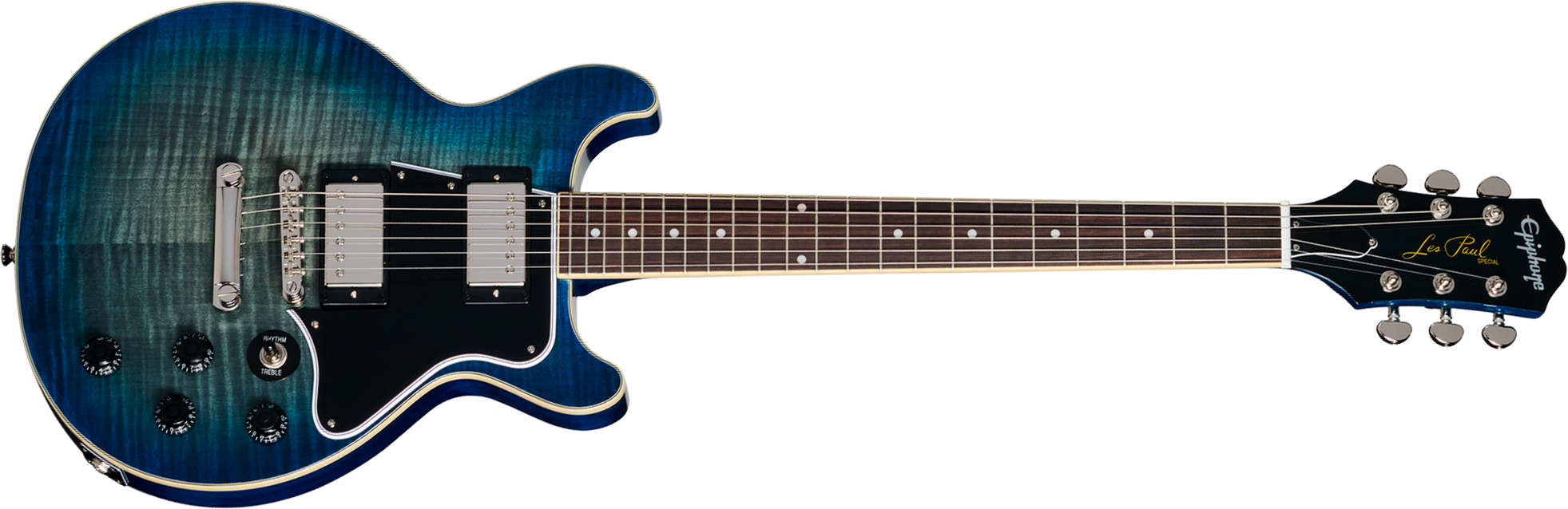 Epiphone Les Paul Special Double Cut Figured Ibg Dc 2h Ht Rw - Ocean Water - Double cut electric guitar - Main picture