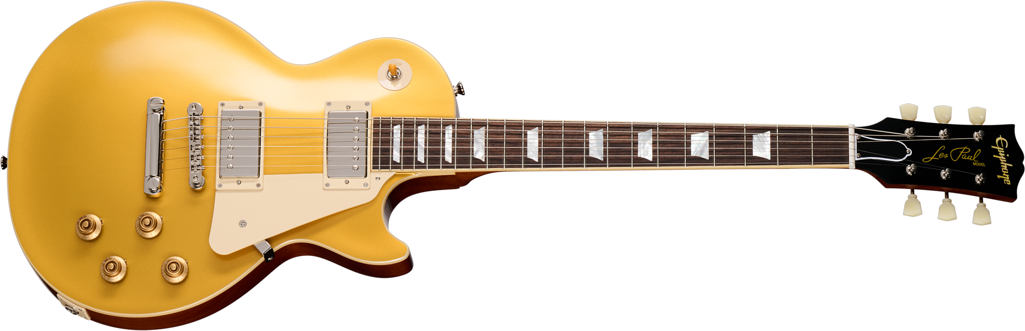 Epiphone Les Paul Standard 1957 Goldtop Reissue Ins.by.g.c 2h Gibson Ht Rw - Antique Gold - Single cut electric guitar - Main picture