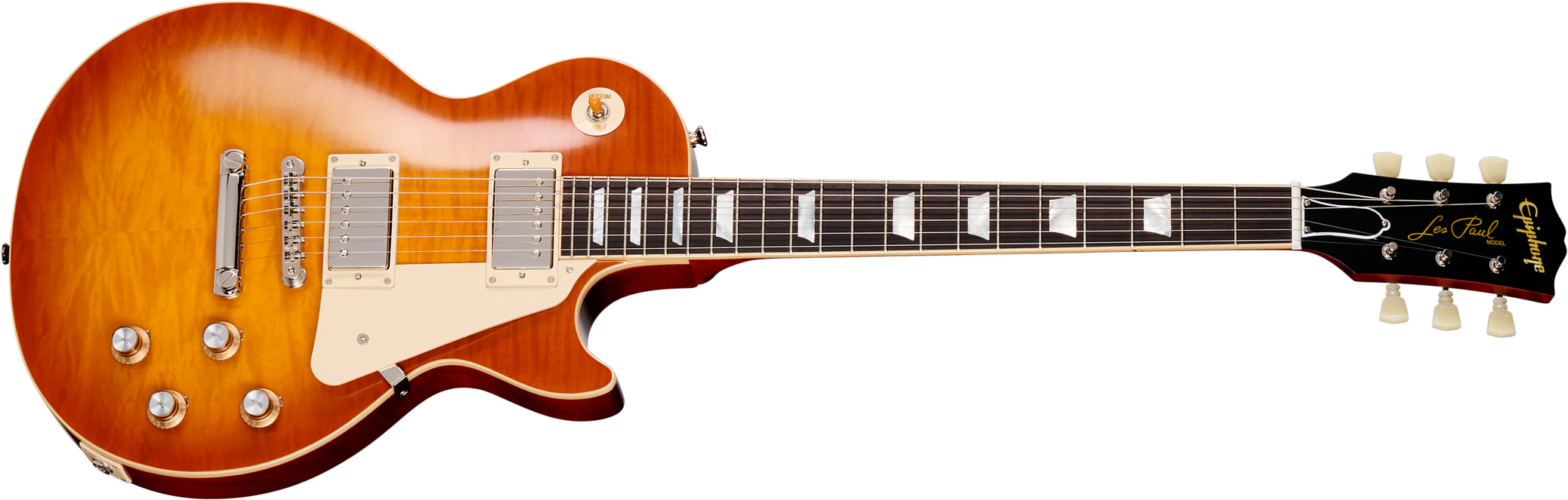 Epiphone Les Paul Standard 1960 Reissue Igc 2h Gibson Ht Rw - Tangerine Burst - Single cut electric guitar - Main picture