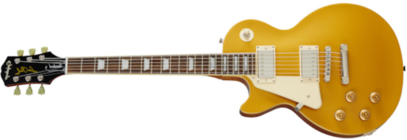 Epiphone Les Paul Standard 50s Lh Gaucher 2h Ht Rw - Metallic Gold - Left-handed electric guitar - Main picture