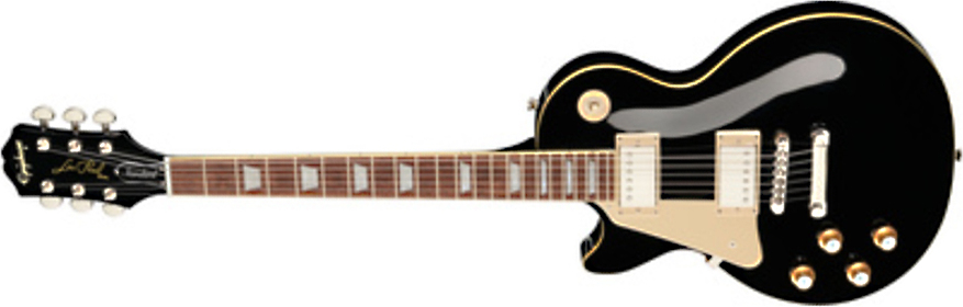 Epiphone Les Paul Standard 60s Lh Gaucher 2h Ht Rw - Ebony - Left-handed electric guitar - Main picture