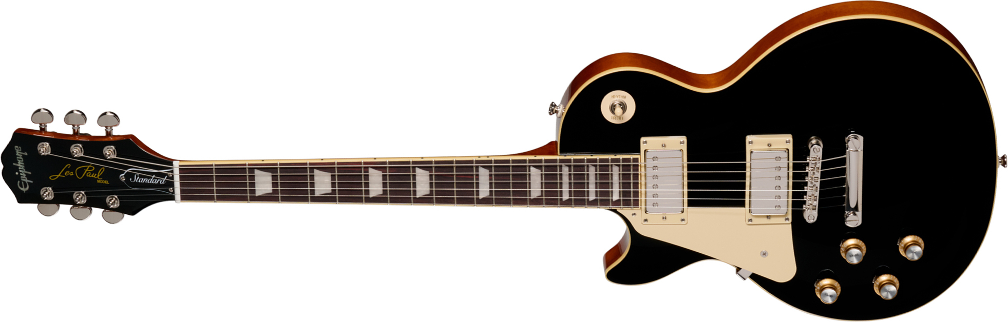 Epiphone Les Paul Standard 60s Lh Ibg Original Gaucher 2h Ht Rw - Ebony - Single cut electric guitar - Main picture