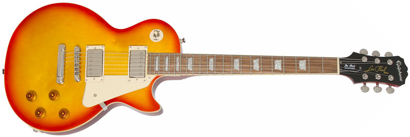 Epiphone Les Paul Standard Hh Ht Pf - Faded Cherry Sunburst - Single cut electric guitar - Main picture