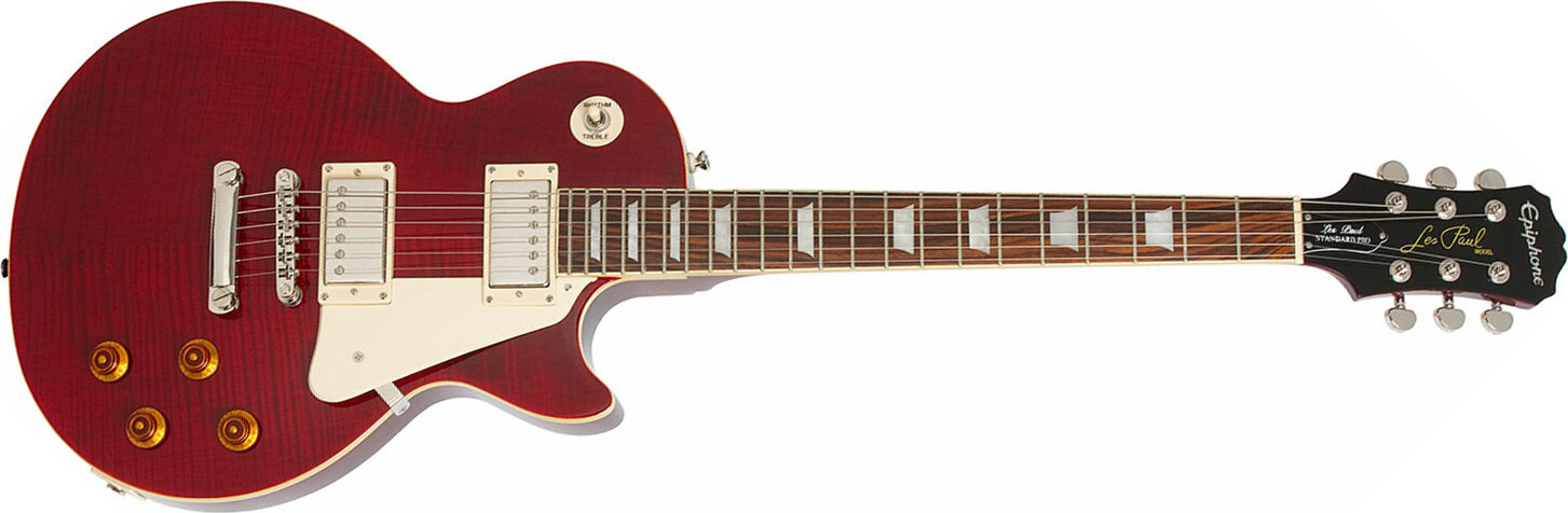 Epiphone Les Paul Standard Plus Top Pro Ch - Wine Red - Single cut electric guitar - Main picture