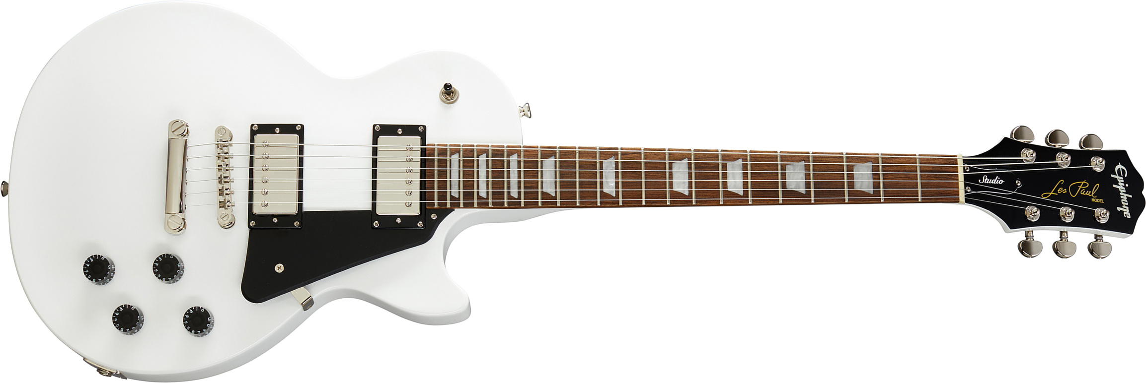 Epiphone Les Paul Studio 2h Ht Pf - Alpine White - Single cut electric guitar - Main picture