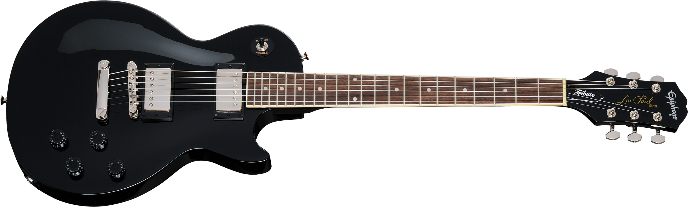 Epiphone Les Paul Tribute Inspired By / Modern 2h Ht Lau - Ebony - Single cut electric guitar - Main picture
