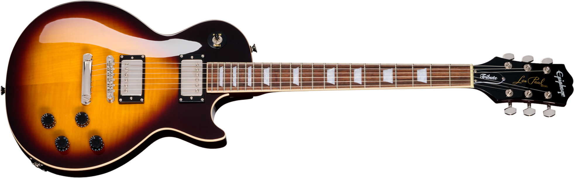 Epiphone Les Paul Tribute Plus Ibg 2h Ht Rw - Vintage Sunburst - Single cut electric guitar - Main picture