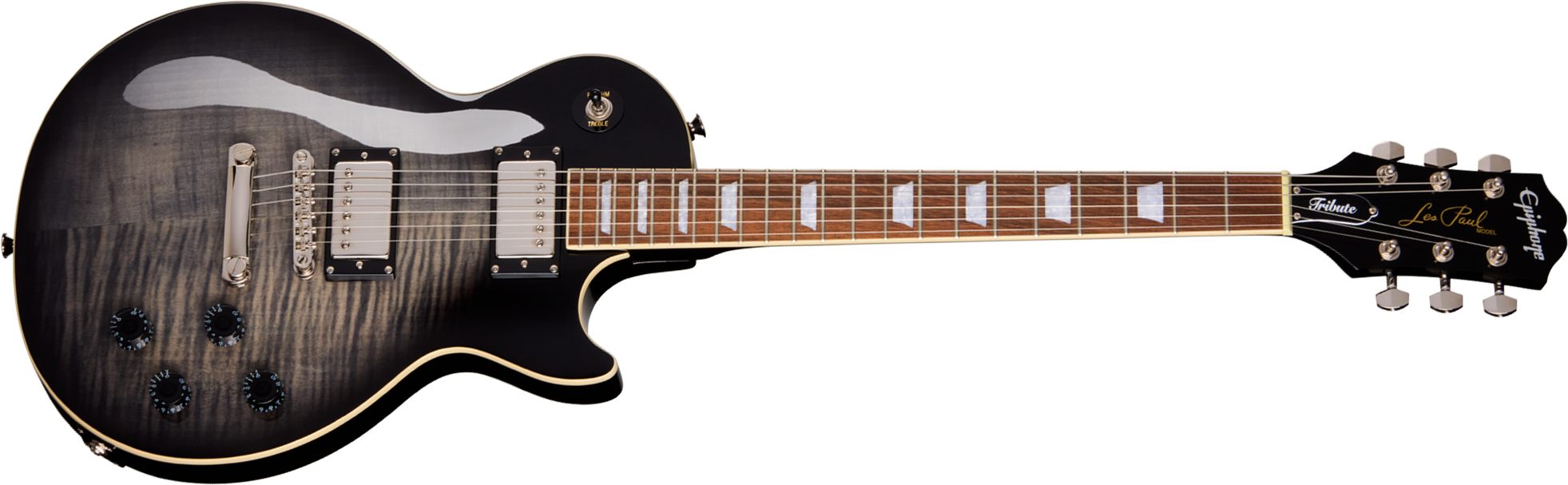 Epiphone Les Paul Tribute Plus Ibg 2h Ht Rw - Ebony Burst - Single cut electric guitar - Main picture