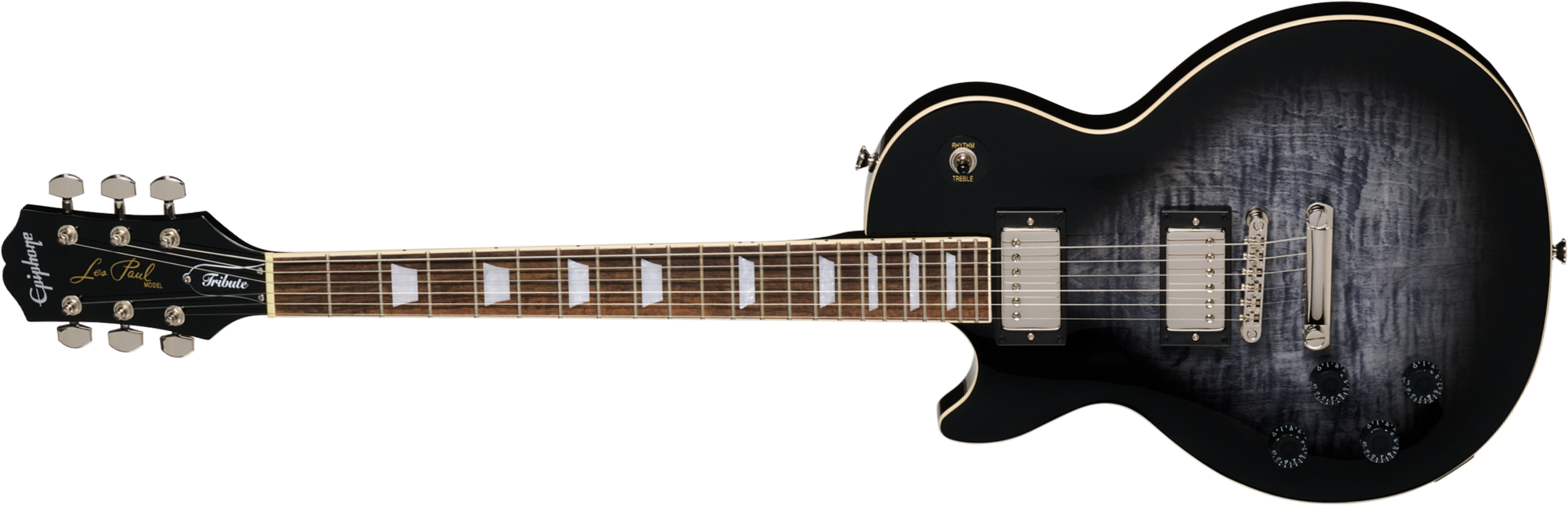 Epiphone Les Paul Tribute Plus Lh Gaucher Ibg 2h Ht Rw - Ebony Burst - Single cut electric guitar - Main picture