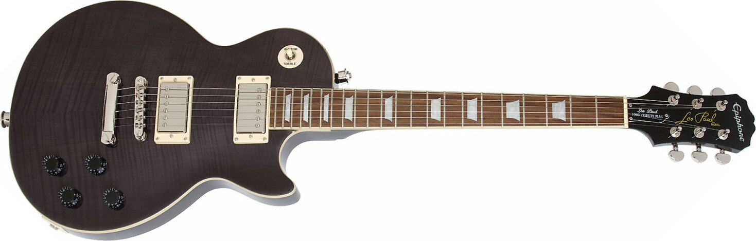 Epiphone Les Paul Tribute Plus Outfit Ch - Midnight Ebony - Single cut electric guitar - Main picture