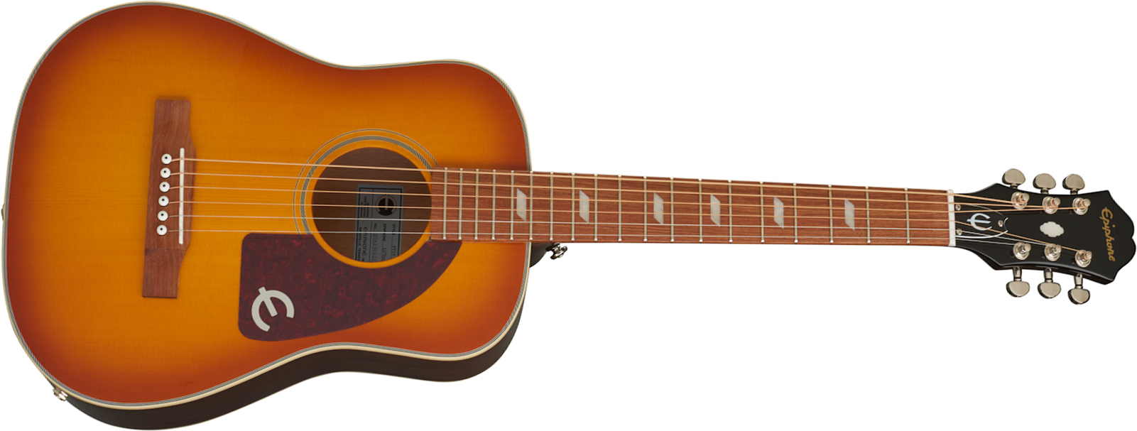 Epiphone Lil Tex Travel Outfit Epicea Sapele Gra +housse - Faded Cherry - Travel acoustic guitar - Main picture