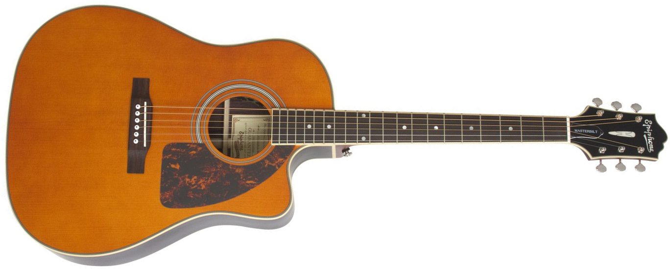 Epiphone Masterbilt Aj-500rce Dreadnought Cw Ltd Ch - Natural Satin - Electro acoustic guitar - Main picture