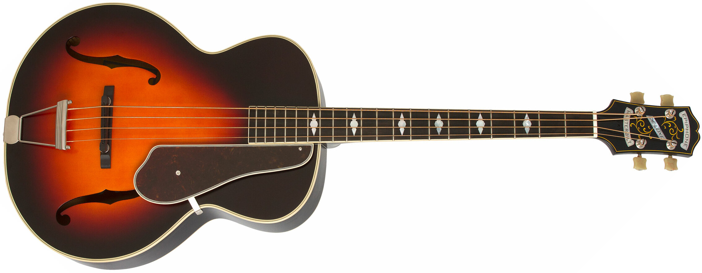 Epiphone Masterbilt Century De Luxe Classic 4-string Acoustic/electric Bass Eb - Vintage Sunburst - Semi & hollow-body electric bass - Main picture