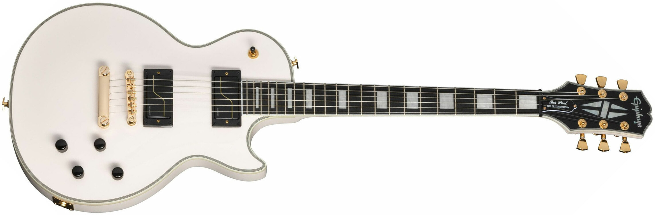 Epiphone Matt Heafy Les Paul Custom Origins Signature 2h Fishman Fluence Custom Ht Eb - Bone White - Single cut electric guitar - Main picture