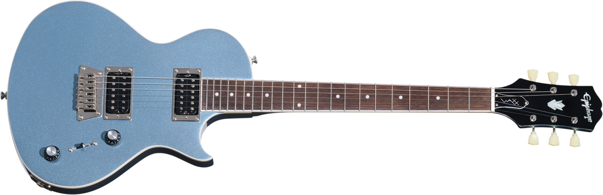 Epiphone Nighthawk Studio Waxx Hh Ht Lau - Pelham Blue - Single cut electric guitar - Main picture