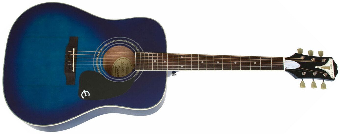 Epiphone Pro-1 Plus Acoustic Dreadnought Epicea Acajou - Translucent Blue - Acoustic guitar & electro - Main picture