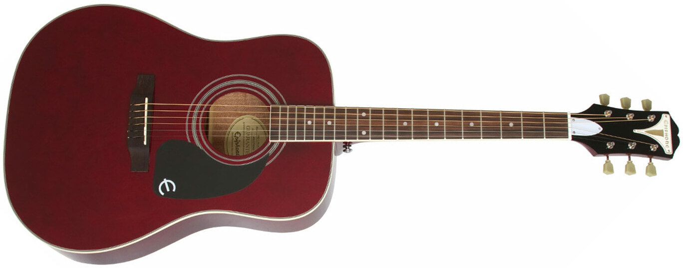 Epiphone Pro-1 Plus Acoustic Dreadnought Epicea Acajou - Wine Red - Acoustic guitar & electro - Main picture
