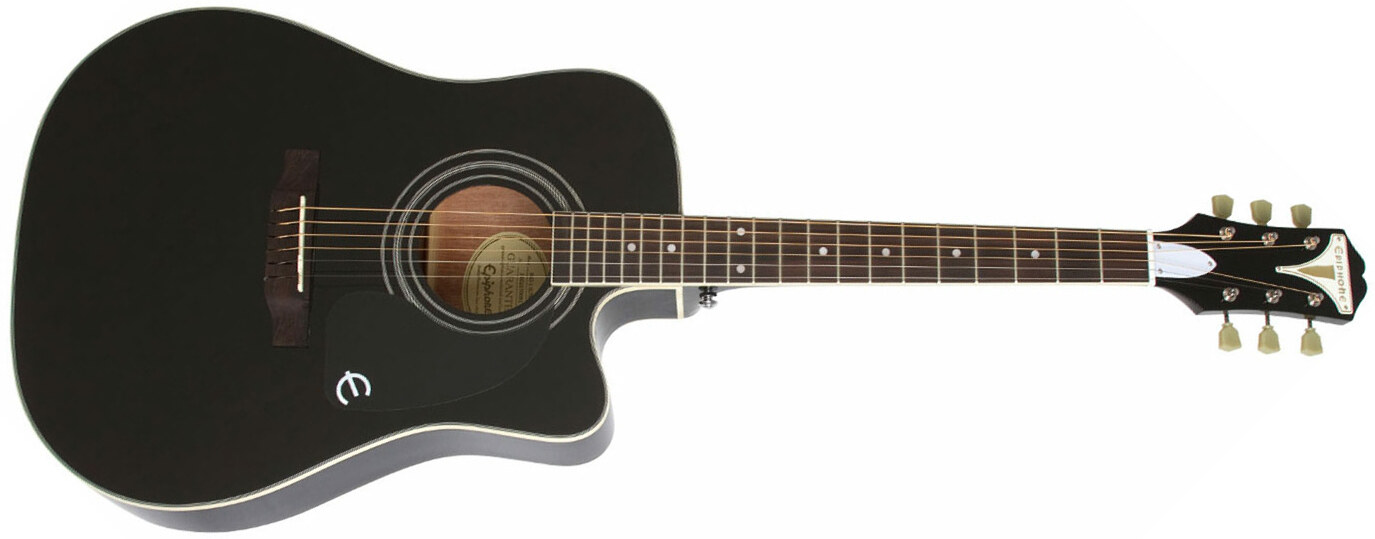 Epiphone Pro-1 Ultra Acoustic Dreadnought Cw Epicea Acajou - Ebony - Acoustic guitar & electro - Main picture