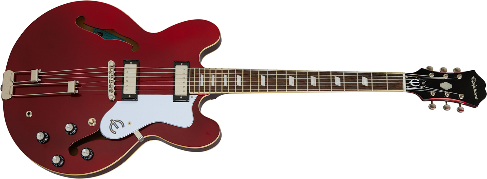 Epiphone Riviera Original Archtop 2mh Ht Lau - Sparkling Burgundy Top - Semi-hollow electric guitar - Main picture