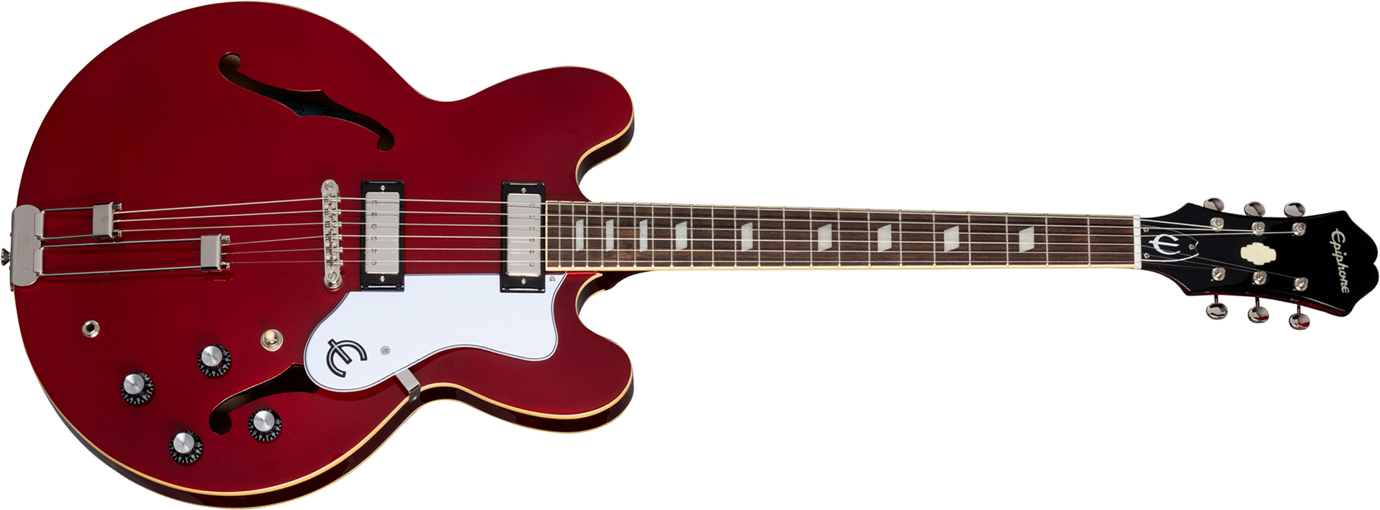 Epiphone Riviera Original Archtop 2mh Ht Rw - Sparkling Burgundy Top - Semi-hollow electric guitar - Main picture