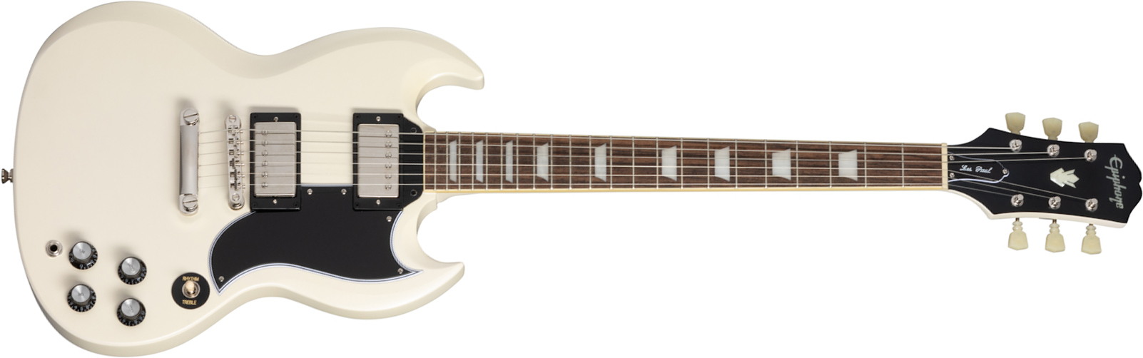 Epiphone Sg Les Paul Standard 1961 2h Ht Lau - Aged Classic White - Double cut electric guitar - Main picture