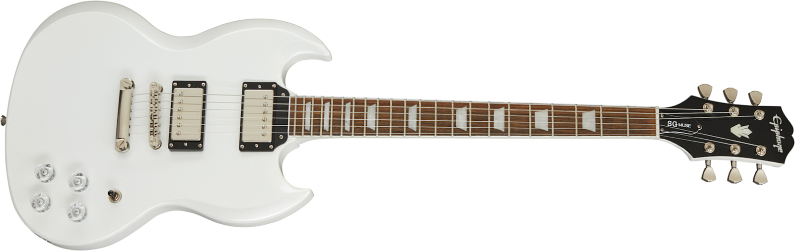 Epiphone Sg Muse Modern 2h Ht Lau - Pearl White Metallic - Retro rock electric guitar - Main picture