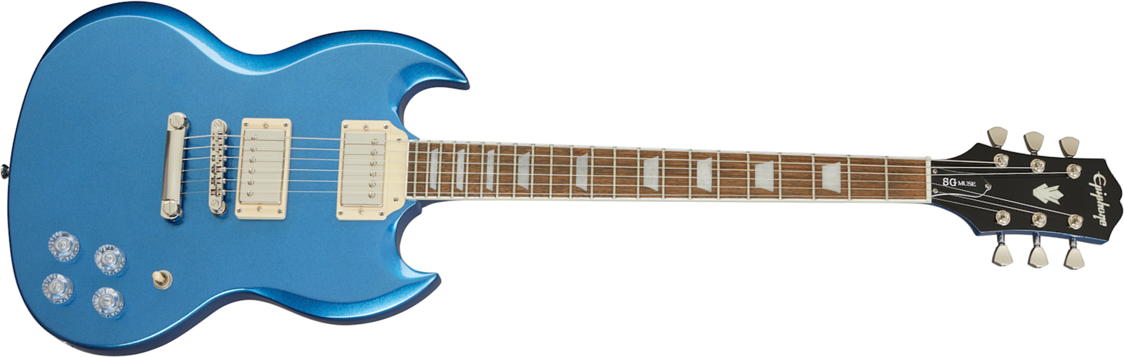 Epiphone Sg Muse Modern 2h Ht Lau - Radio Blue Metallic - Retro rock electric guitar - Main picture