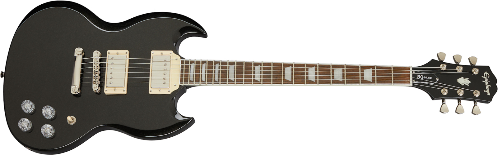 Epiphone Sg Muse Modern 2h Ht Lau - Jet Black Metallic - Retro rock electric guitar - Main picture