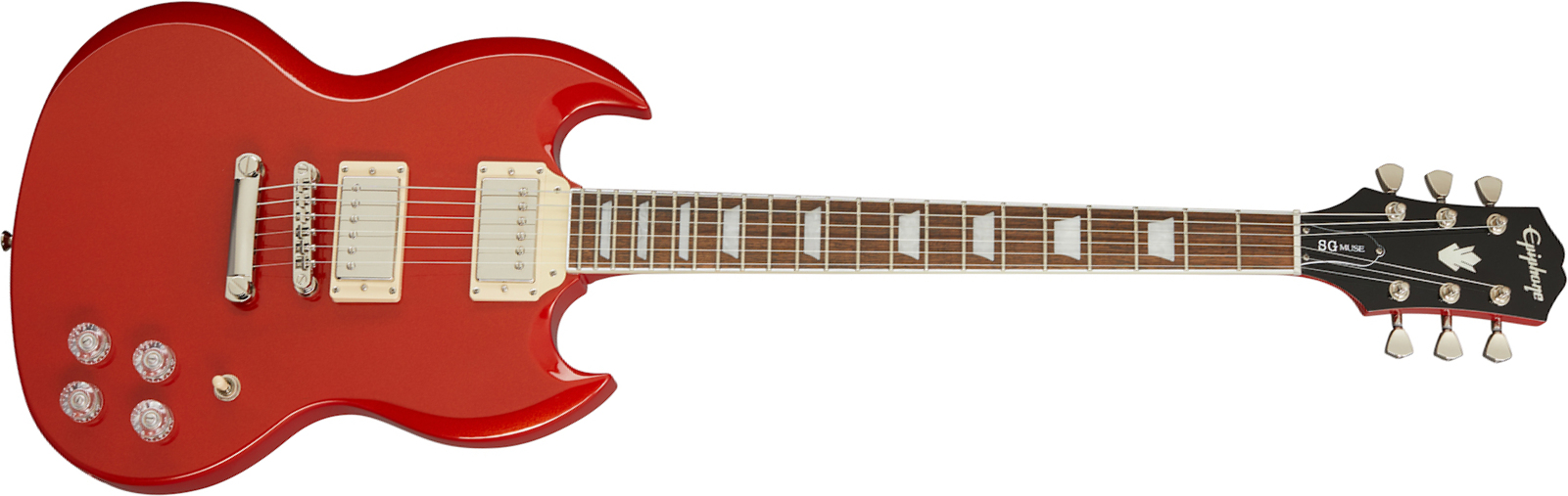 Epiphone Sg Muse Modern 2h Ht Lau - Scarlet Red Metallic - Retro rock electric guitar - Main picture