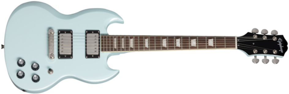 Epiphone Sg Power Players 2h Ht Lau - Ice Blue - Double cut electric guitar - Main picture