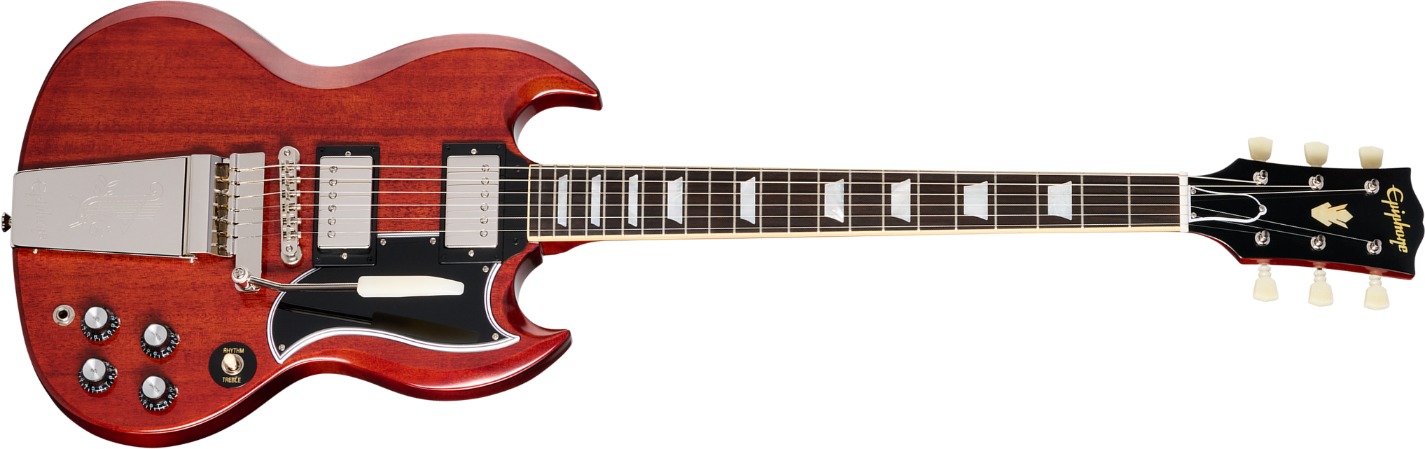 Epiphone Sg Standard 1964 Maestro Vibrola Reissue Ins.by.g.c 2h Gibson Trem Rw - Cherry Red - Double cut electric guitar - Main picture