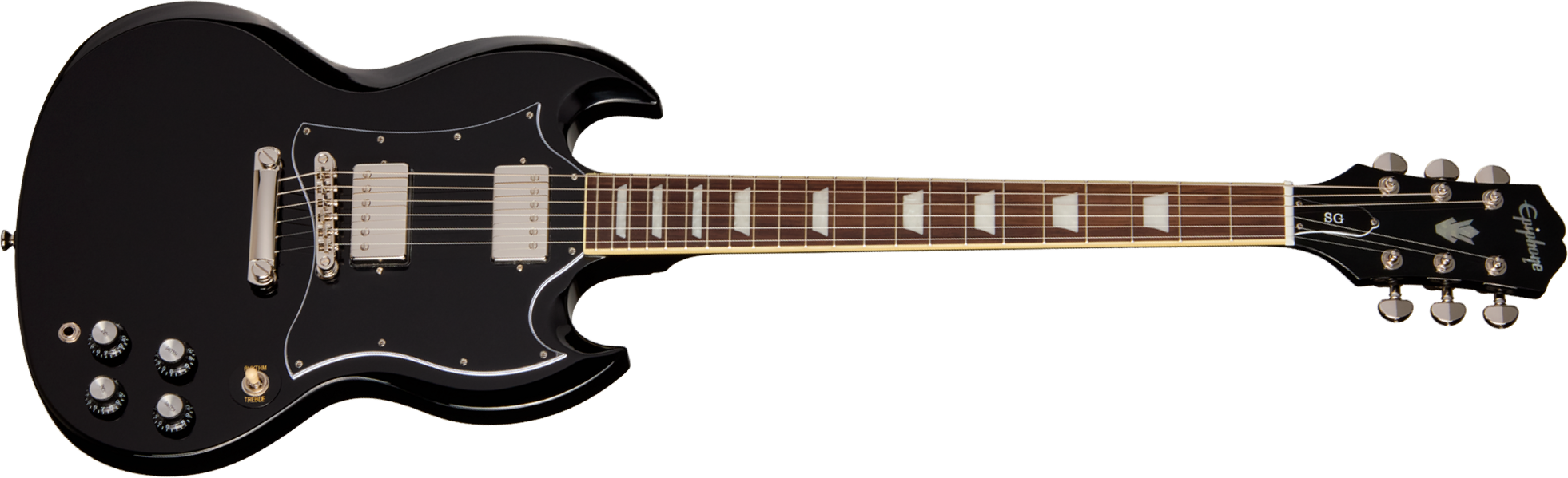 Epiphone Sg Standard Ibg 2h Ht Rw - Ebony - Double cut electric guitar - Main picture