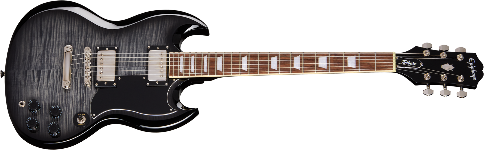 Epiphone Sg Tribute Plus Ibg 2h Ht Lau - Ebony Burst - Double cut electric guitar - Main picture