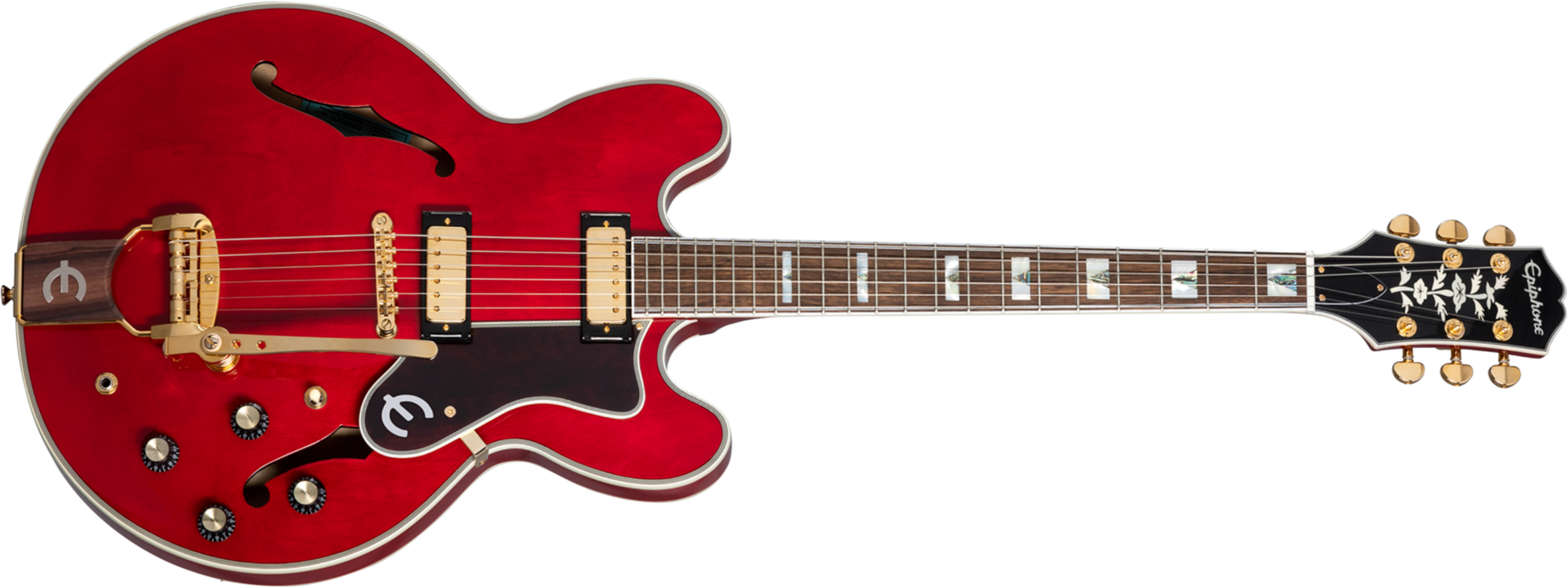 Epiphone Sheraton 150th Anniversary 2mh Ht Lau - Cherry - Semi-hollow electric guitar - Main picture