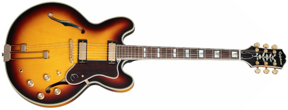 Epiphone Sheraton Archtop 2mh Ht Lau - Vintage Sunburst - Semi-hollow electric guitar - Main picture