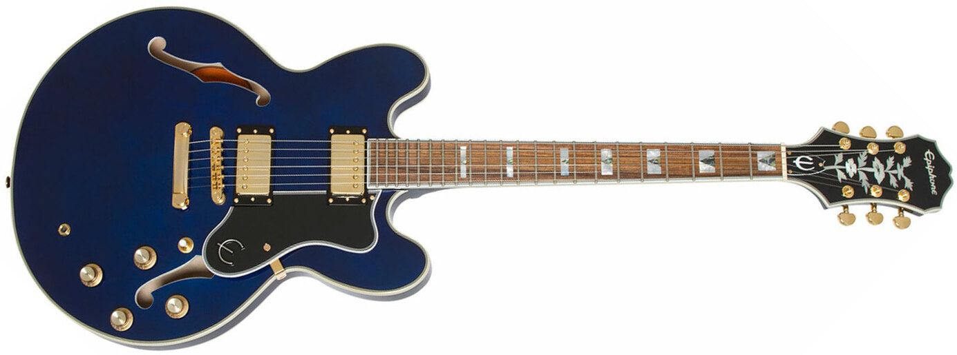 Epiphone Sheraton Ii Pro 2018 Hh Ht Pf - Midnight Sapphire - Semi-hollow electric guitar - Main picture