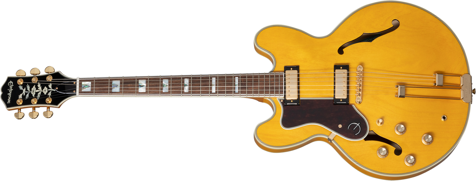 Epiphone Sheraton Lh Original Archtops Gaucher 2mh Ht Rw - Natural - Semi-hollow electric guitar - Main picture