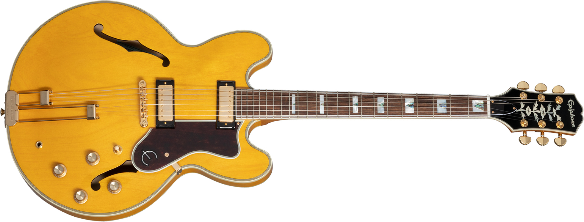 Epiphone Sheraton Original Archtop 2mh Ht Rw - Natural - Semi-hollow electric guitar - Main picture
