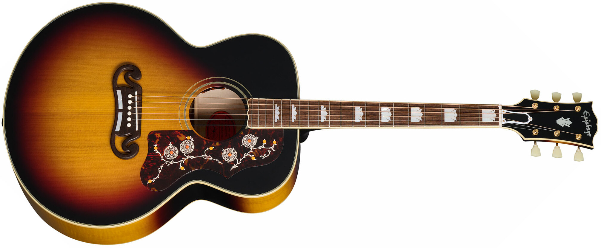 Epiphone Sj200 1957 Inspired By Jumbo Epicea Erable Lau - Vintage Sunburst - Electro acoustic guitar - Main picture