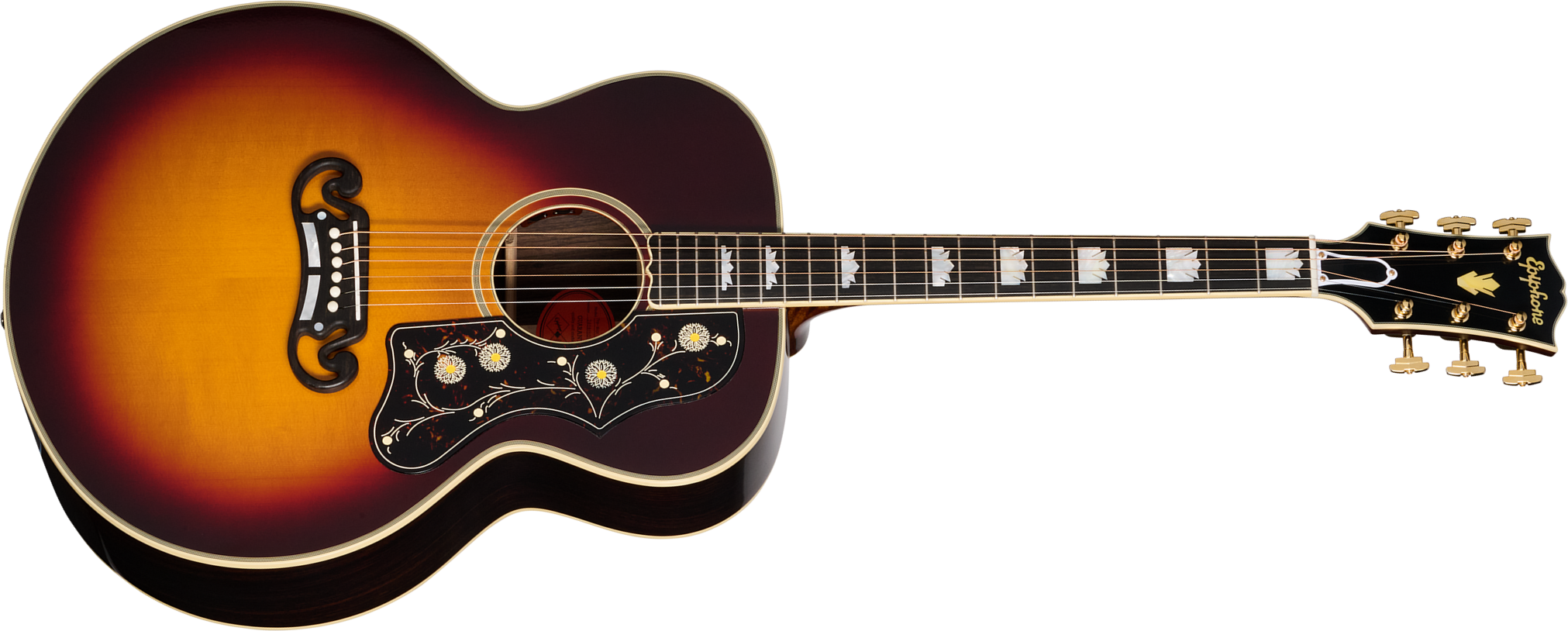 Epiphone Sj200 Pre War Rosewood Reissue Inspired By Gibson Jumbo Epicea Palissandre Eb - Vintage Sunburst - Folk guitar - Main picture