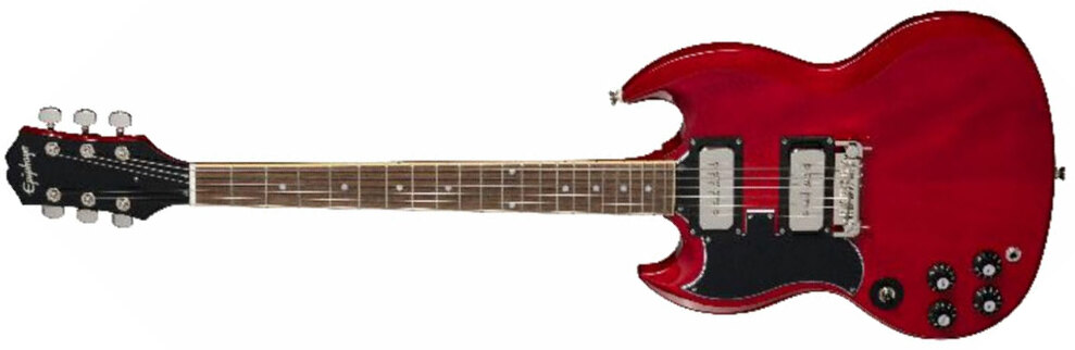Epiphone Tony Iommi Sg Special Lh Signature Gaucher 2s P90 Ht Rw - Vintage Cherry - Left-handed electric guitar - Main picture